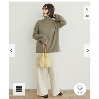 アーバンリサーチ(URBAN RESEARCH)の【美品】アーバンリサーチ　プリーツシャーリングパンツ(カジュアルパンツ)