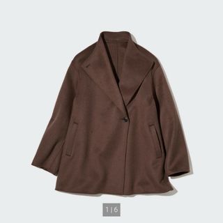 ユニクロ(UNIQLO)のダブルフェイスショートコート　s(その他)