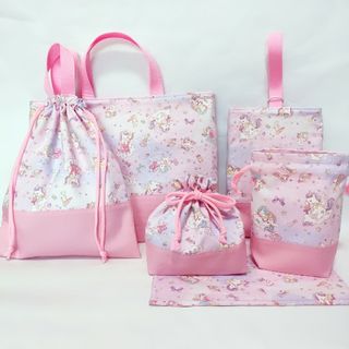 入園セット　入学セット　6点セット　ユニコーン　ハンドメイド(バッグ/レッスンバッグ)