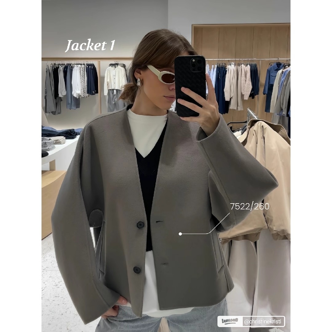 ZARA - ZARA ダブルフェイス ウールブレンド キモノジャケット ZARA - ZARA ダブルフェイス ウールブレンド キモノジャケット