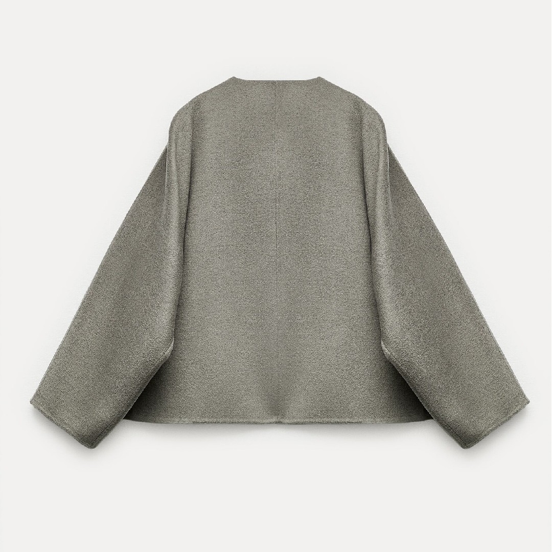 ZARA - ZARA ダブルフェイス ウールブレンド キモノジャケット ZARA - ZARA ダブルフェイス ウールブレンド キモノジャケット