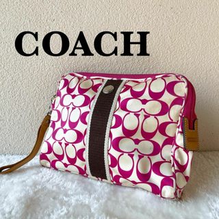 コーチ(COACH)のレア✨COACH コーチハンドバッグトートバッグピンクシグネチャー総柄(トートバッグ)