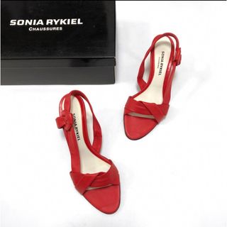 ソニアリキエル(SONIA RYKIEL)の【ソニアリキエル　SONIA RYKIEL】バックストラップサンダル　レッド　赤(サンダル)