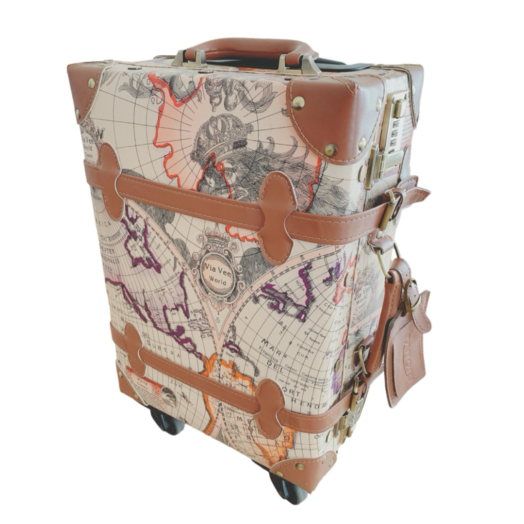TANOBI キャリーケース　スーツケース　トラベルケース　バッグ　世界地図柄 | フリマアプリ ラクマ
