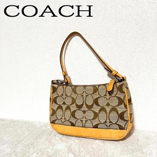 コーチ(COACH)の美品✨COACH コーチハンドバッグトートバッグブラウン茶シグネチャー総柄(トートバッグ)