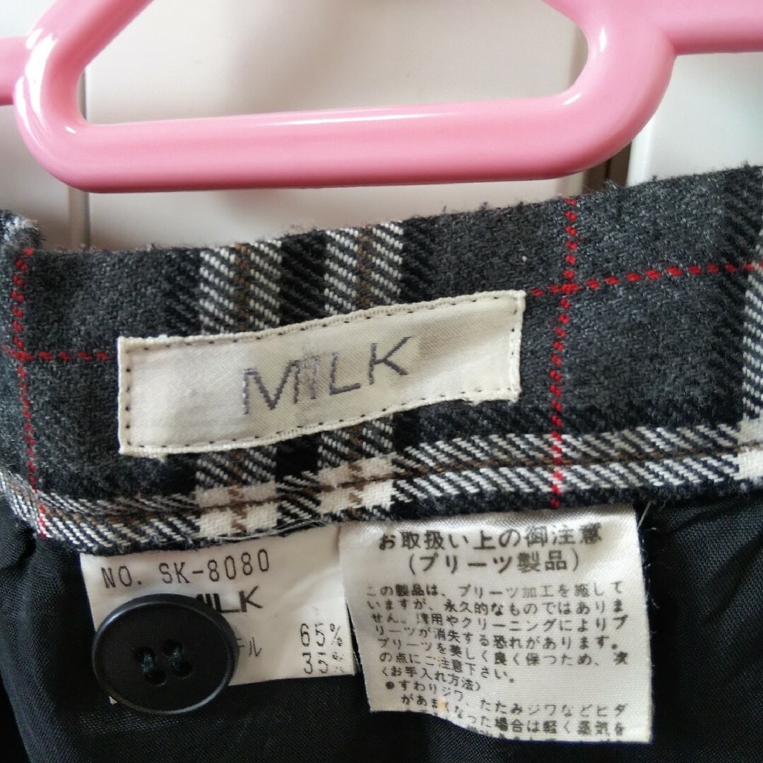 MILK(ミルク)のラップスカート プリーツ タータンチェック レディースのスカート(ひざ丈スカート)の商品写真