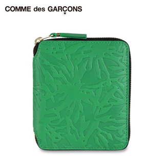 ウォレットコムデギャルソン(WALLET COMME des GARCONS)の新品 コムデギャルソン 二つ折り財布 グリーン SA2100EF エンボス(財布)