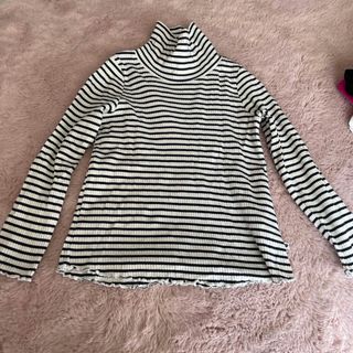 ザラキッズ(ZARA KIDS)のZara kids ボーダーハイネックトップス(Tシャツ/カットソー)