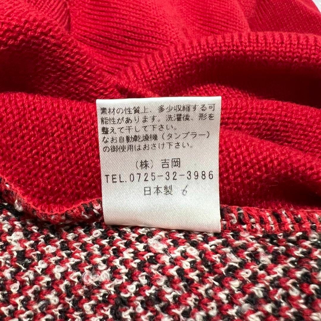 未使用 ニット セーター ネコ レッド ブラウン モックネック MLサイズ レディースのトップス(ニット/セーター)の商品写真