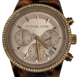 マイケルコース(Michael Kors)のMICHAEL KORS マイケルコース 腕時計 MK-6280 レディース クオーツ ピンクゴールド文字盤 稼働品 【中古】 12402K45(腕時計)