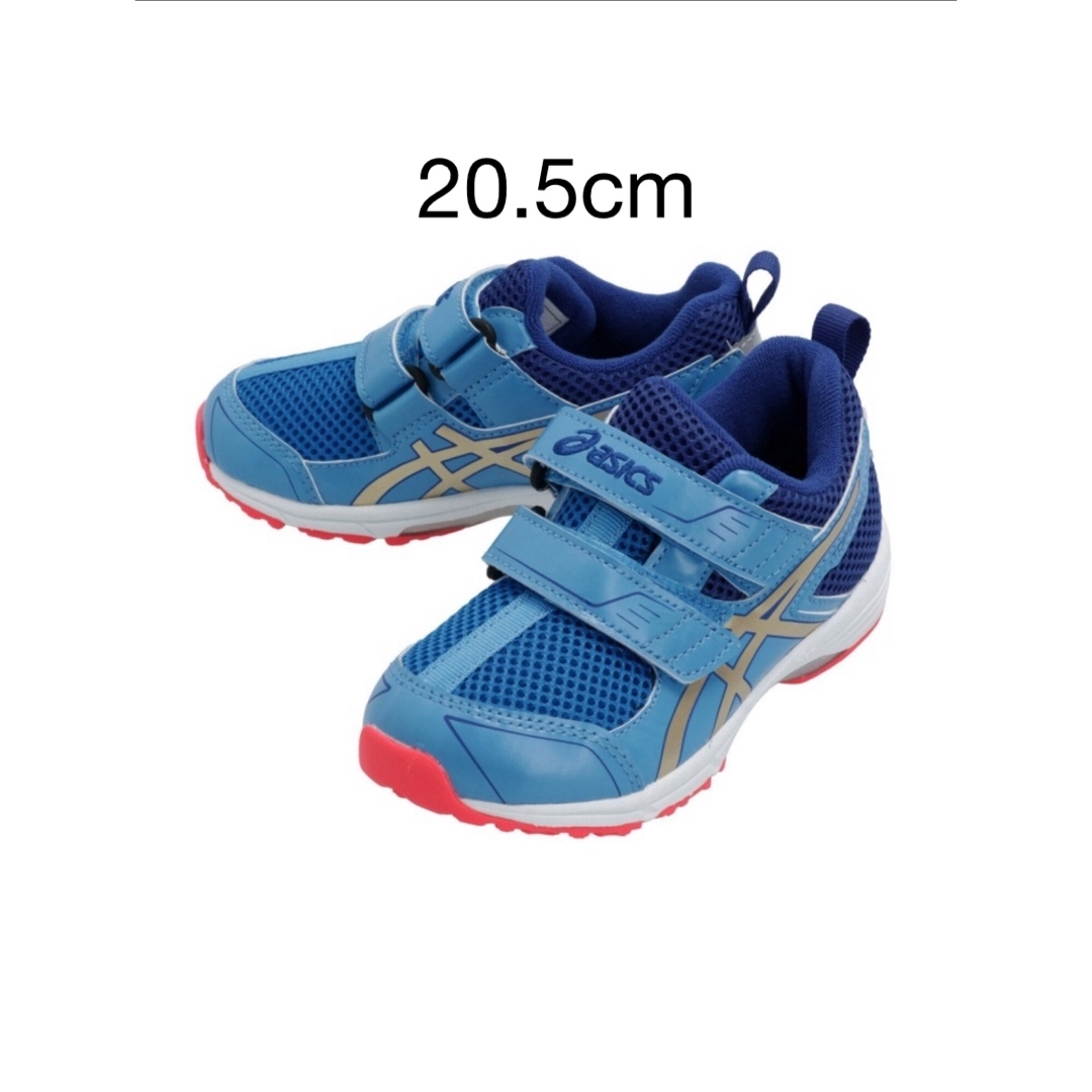 asics(アシックス)のasics  キッズスニーカー　サックス／ゴールド　20.5cm キッズ/ベビー/マタニティのキッズ靴/シューズ(15cm~)(スニーカー)の商品写真