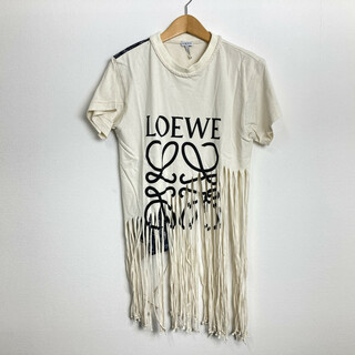 LOEWE ロエベ　ホワイトカットソー　トップス⭐︎裾がおしゃれTシャツ/カットソー(七分/長袖)