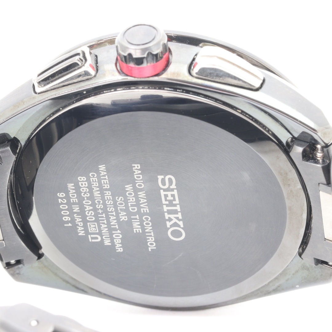SEIKO(セイコー)のIT8G7N2J590A SEIKO セイコー BRIGHTZ ブライツ 電波ソーラー SAGA267 フライトエキスパートデュアルタイム ブラック×レッド メンズの時計(腕時計(アナログ))の商品写真