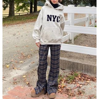 スナイデル(SNIDEL)の紗栄子✴︎アリソンブラウン✴︎WARMY CHECK PANTS【新品】(カジュアルパンツ)