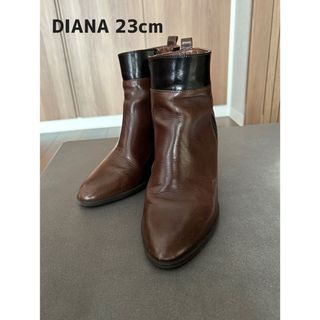 ダイアナ(DIANA)のDIANA ダイアナ　ショートブーツ　ブラウン　本革(ブーツ)