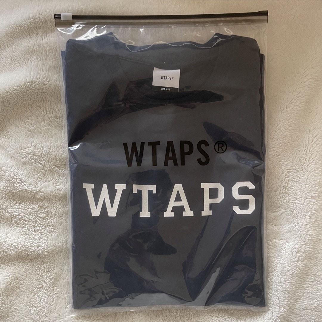 W)taps(ダブルタップス)のWTAPS COLLEGE / LS / COTTON ロンT L NAVY メンズのトップス(Tシャツ/カットソー(七分/長袖))の商品写真