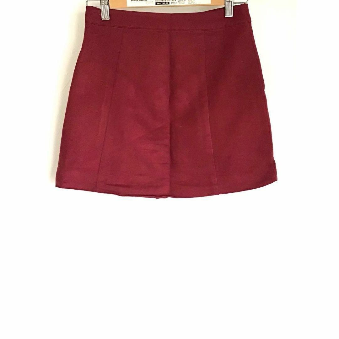 H&M(エイチアンドエム)の【Y2K】H&M◆ミニスカート◆赤　ワインレッド　スカート　量産型　綺麗め レディースのスカート(ミニスカート)の商品写真