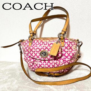 コーチ(COACH)のレア✨COACH コーチショルダーバッグハンドバッグピンク総柄(ショルダーバッグ)