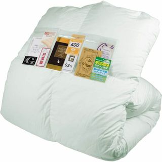 【色: グリーン】安眠工場 高級羽毛布団 シングル【羽毛量1.0kg】ホワイトダ(その他)