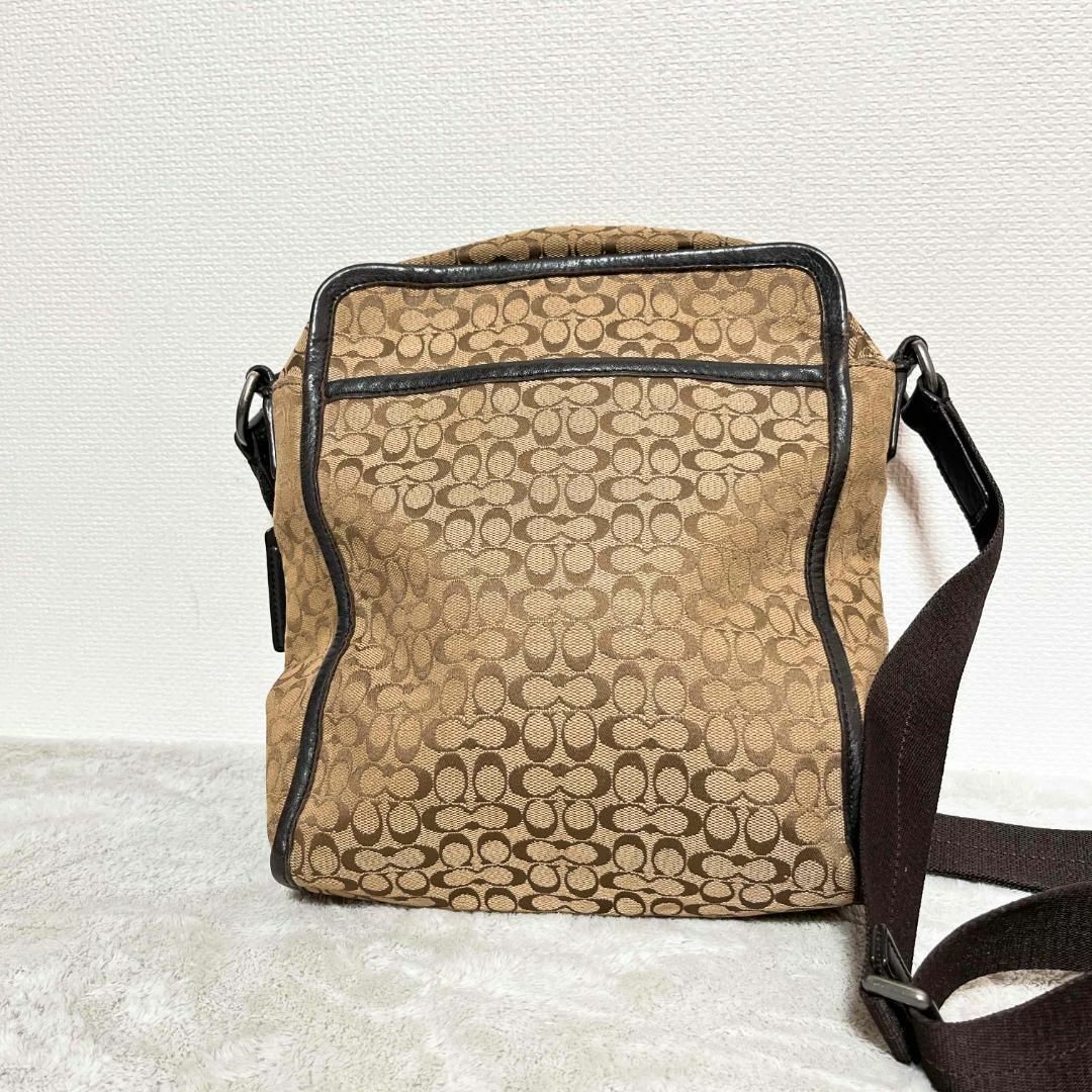 美品✨COACH コーチショルダーバッグハンドバッグブラウン茶総柄シグネチャー