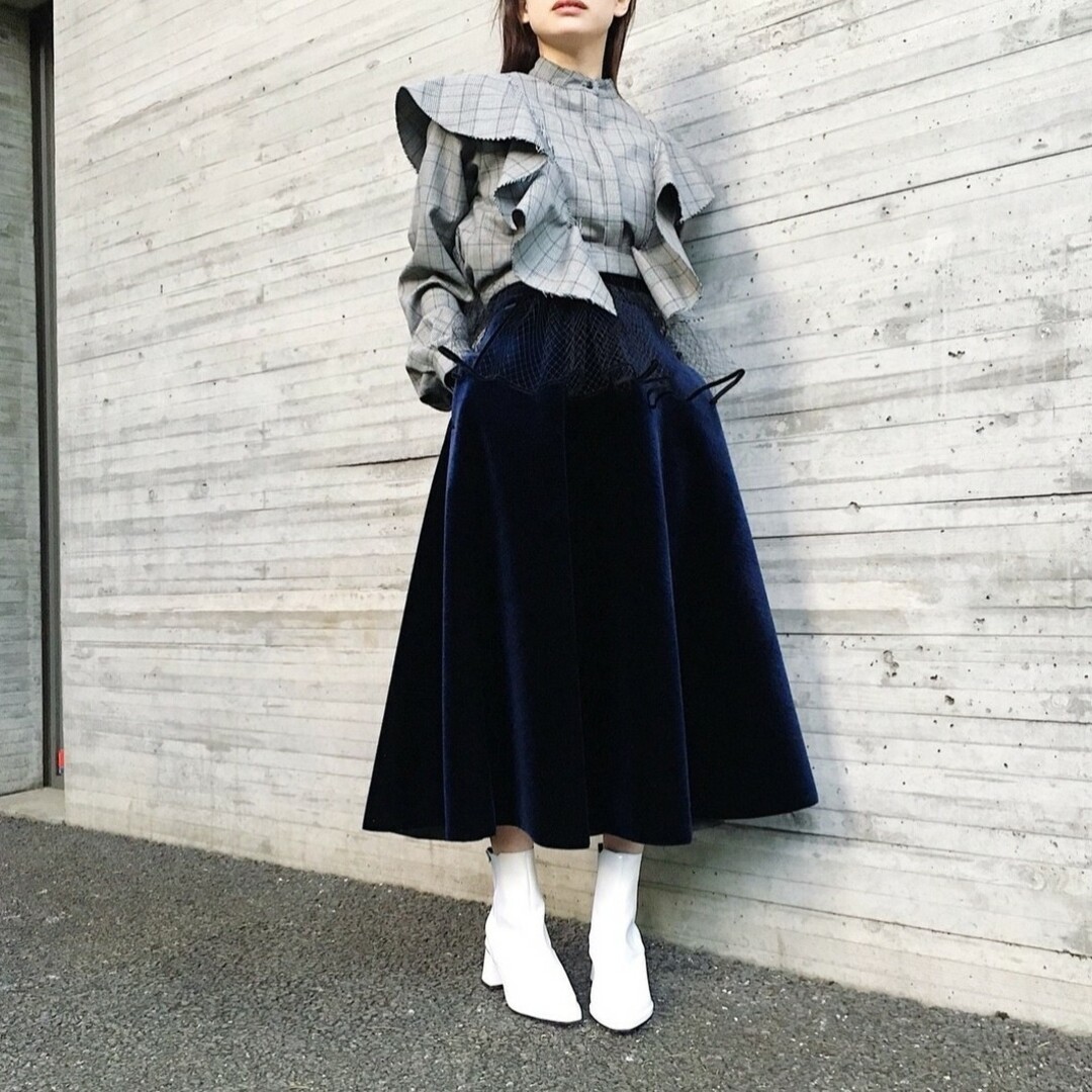 IRENE リンクリーチェックウイングシャツ トップス IRENE リンクリーチェックウイングシャツ トップス