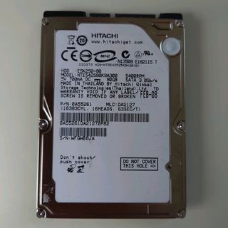 ヒタチ(日立)の2.5インチハードディスク80GB(PCパーツ)