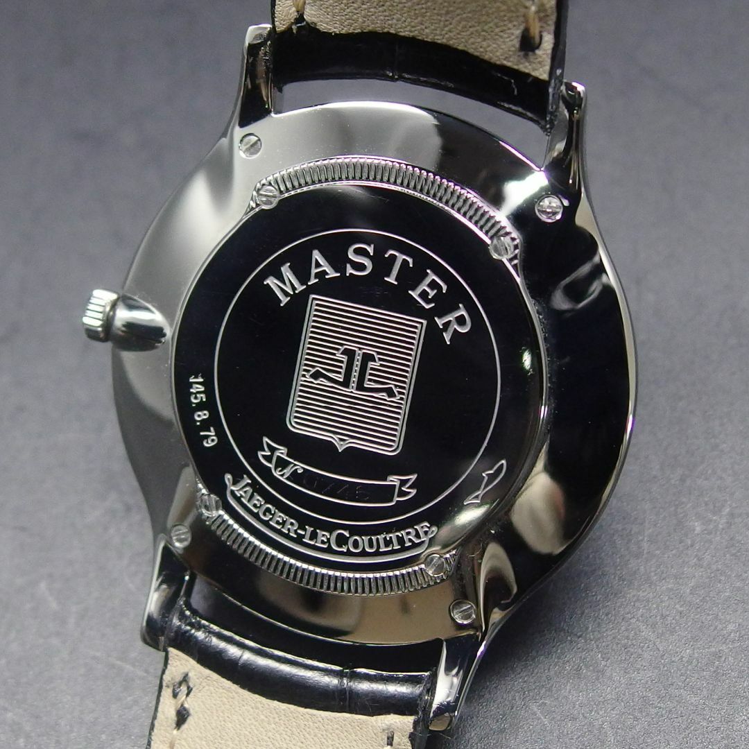 Jaeger-LeCoultre(ジャガールクルト)の美品 ジャガールクルト マスターウルトラスリム 34mm 箱、ギャラ、尾錠付き メンズの時計(腕時計(アナログ))の商品写真