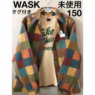 WASK - 【未使用・美品・タグ付】WASK ワスク★パッチワーク風シャツジャケット★150