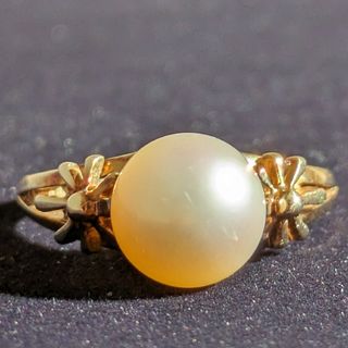 ミキモト(MIKIMOTO)の643 ミキモトパールリングK14YGイエローゴールド約8.5mm(リング(指輪))