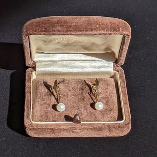 ミキモト(MIKIMOTO)の644 ミキモトパールイヤリングK14YGイエローゴールド約6.5mm(イヤリング)