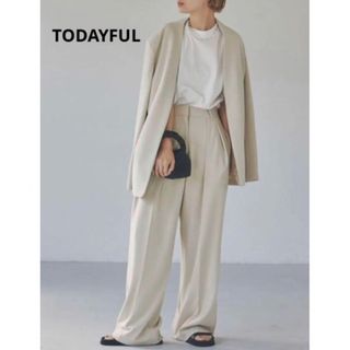 トゥデイフル(TODAYFUL)のTODAYFUL新品パンツDoubletuck Twill Trousers(カジュアルパンツ)