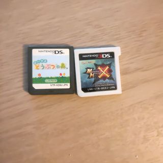 ニンテンドーDS(ニンテンドーDS)のおいでよどうぶつの森　モンスターハンタークロス　ジャンク品(家庭用ゲームソフト)