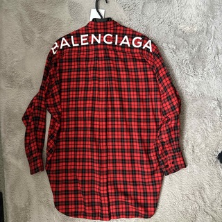 バレンシアガ(Balenciaga)のバレンシアガ　ロゴ　チェックシャツ(シャツ/ブラウス(長袖/七分))