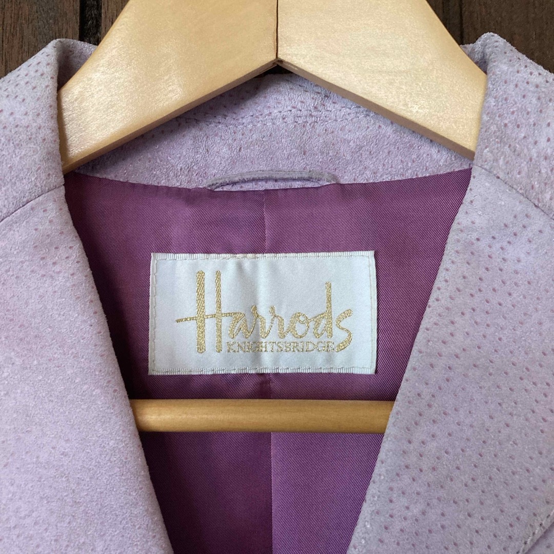 Harrods(ハロッズ)の革　ジャケット　ラベンダー　ハロッズ レディースのジャケット/アウター(テーラードジャケット)の商品写真