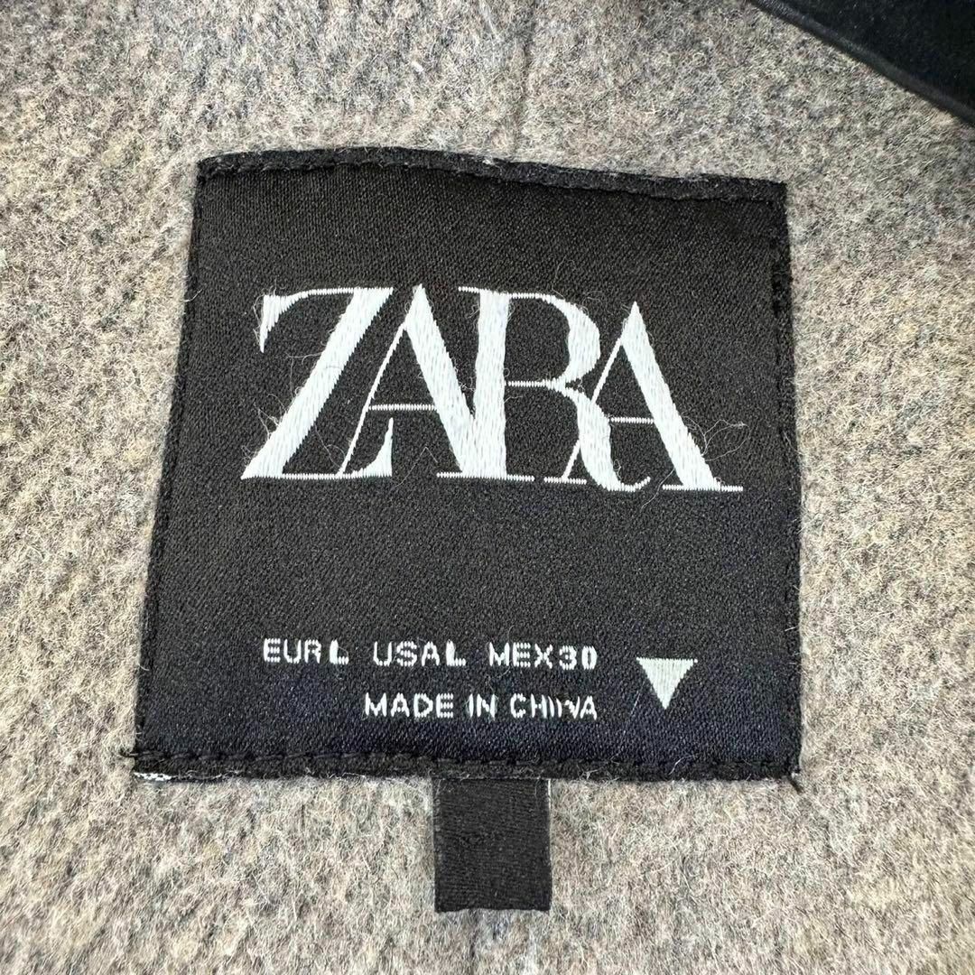 ZARA(ザラ)のZARA ザラ  ロングコート ガウンコート ベルテッド　サイズL レディースのジャケット/アウター(ロングコート)の商品写真