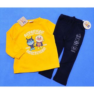 アンパンマン(アンパンマン)の新品　95cm　アンパンマン　上下セット長袖トレーナー&ストレッチパンツ(Tシャツ/カットソー)