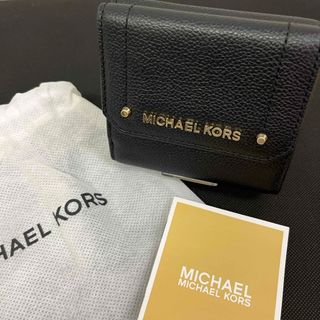 マイケルコース(Michael Kors)の【未使用】MICHAEL KORS 財布 折りたたみ ブラック 240211(財布)