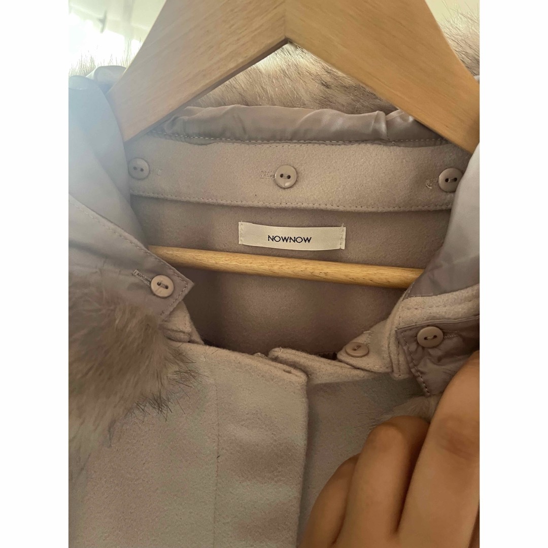 しまむら(シマムラ)のNOWNOW ファーフード付きコート レディースのジャケット/アウター(ロングコート)の商品写真