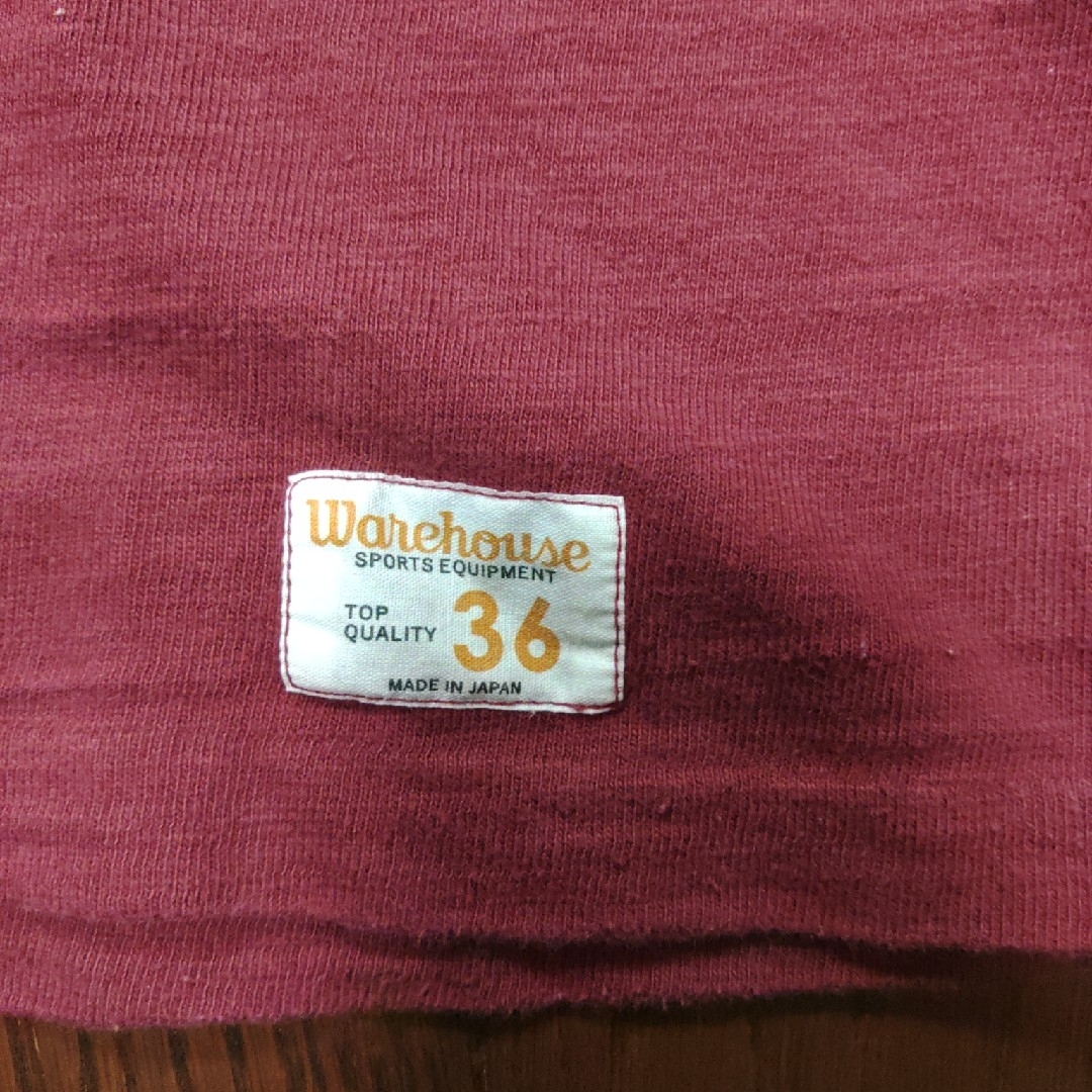 WAREHOUSE(ウエアハウス)のWAREHOUSE　七分袖　フットボールTシャツ　36　古着 メンズのトップス(Tシャツ/カットソー(七分/長袖))の商品写真