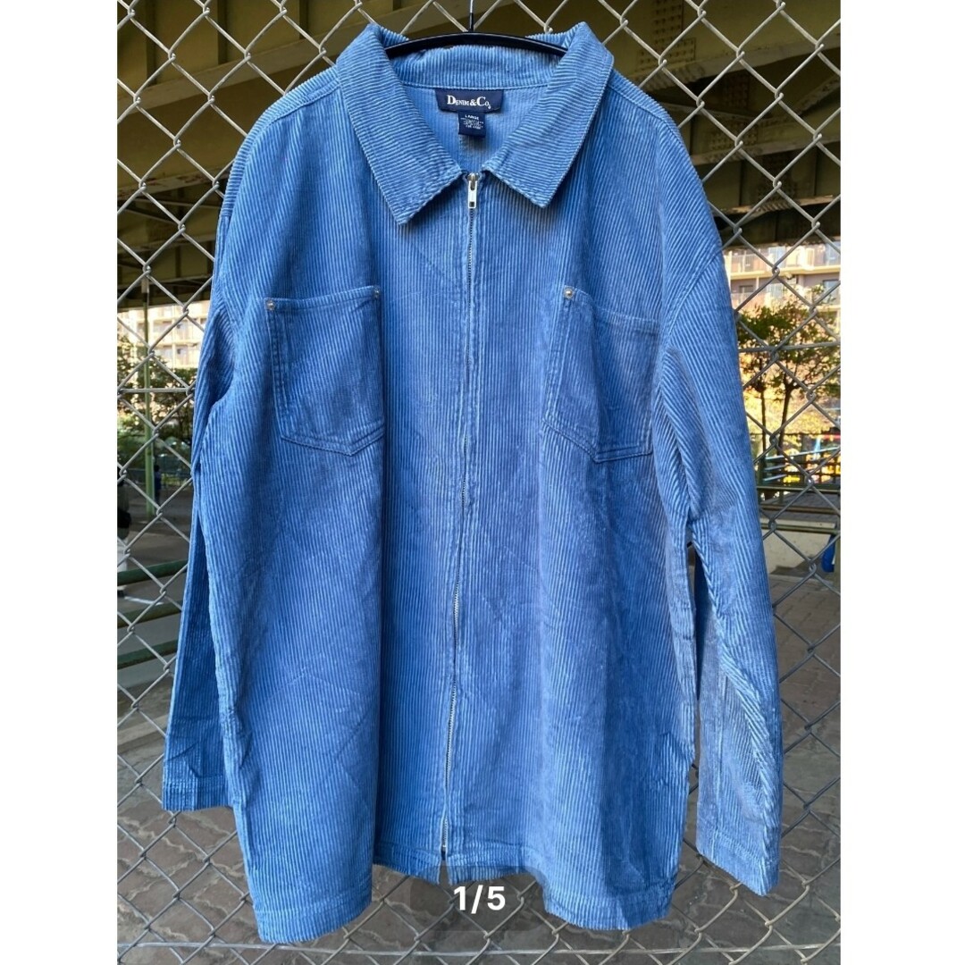 corduroy shirt jacket light blue メンズのジャケット/アウター(ブルゾン)の商品写真