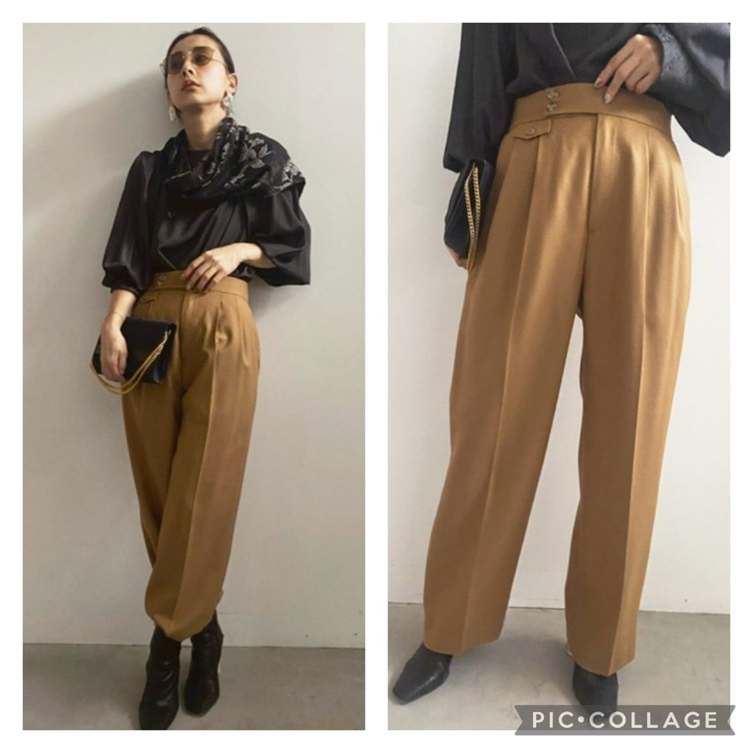 Ameri VINTAGE(アメリヴィンテージ)の美品 AMERI WOOL STRAIGHT PANTS 税込16,500円 レディースのパンツ(カジュアルパンツ)の商品写真