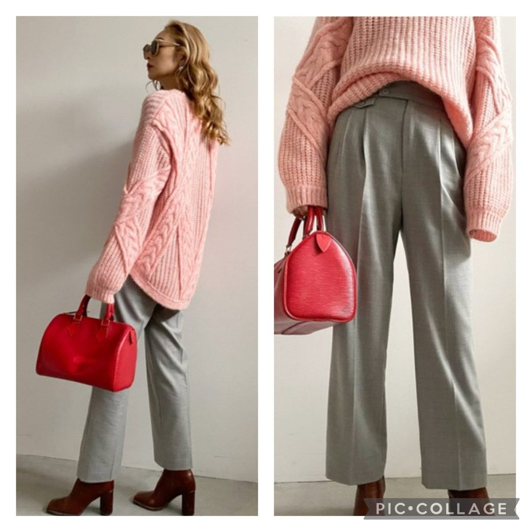 Ameri VINTAGE(アメリヴィンテージ)の美品 AMERI WOOL STRAIGHT PANTS 税込16,500円 レディースのパンツ(カジュアルパンツ)の商品写真