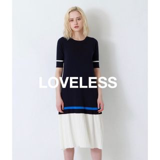 ラブレス(LOVELESS)のラブレス　LOVELESS ニットワンピース　ロングマキシ丈　ブラック美品(ロングワンピース/マキシワンピース)