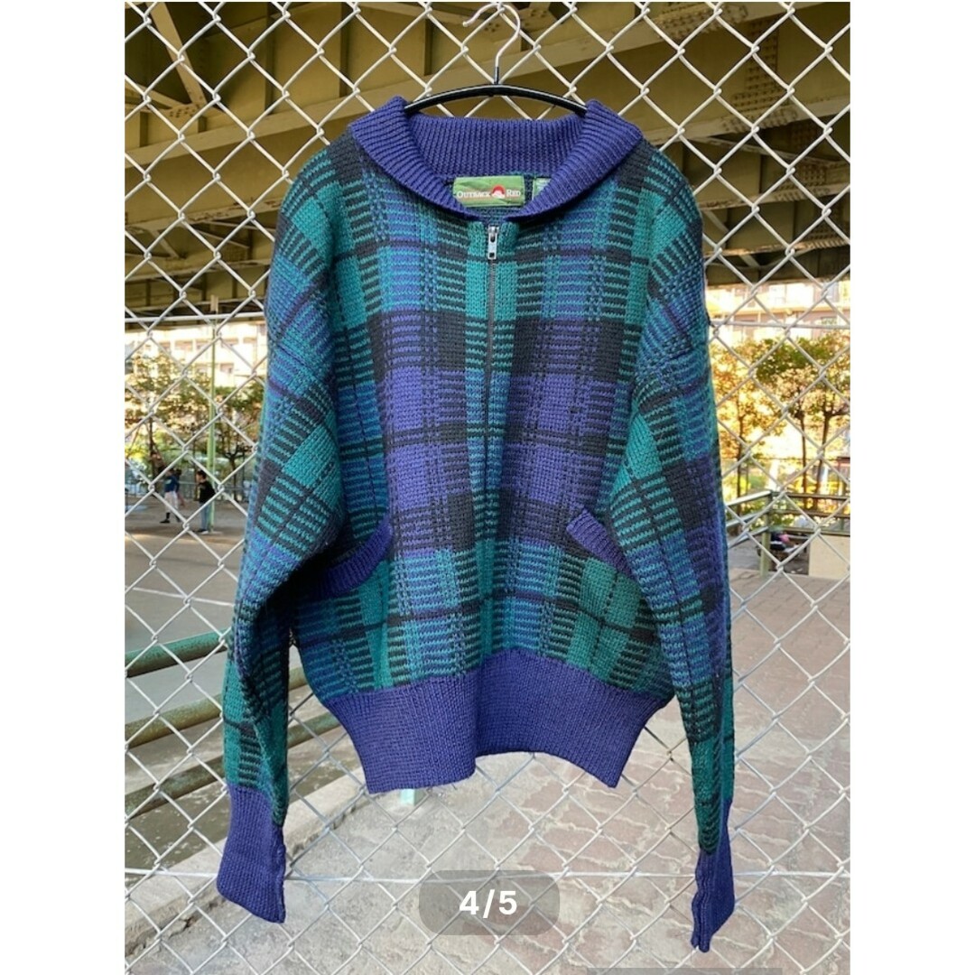 vintage check knit レディースのトップス(ニット/セーター)の商品写真