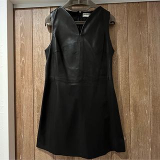 Balenciaga - BALENCIAGA シンプル サテン ドレス ウエストリボン ...