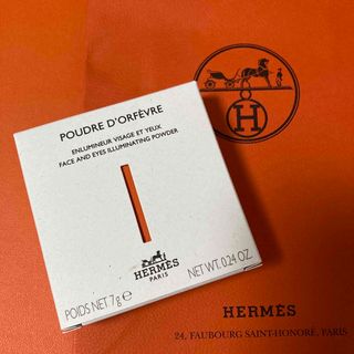 エルメス(Hermes)のHERMES プードル オルフェーヴル 7g #01 パーマブラス ゴールド(フェイスパウダー)