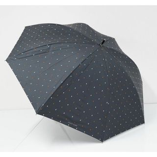 日傘 JILL STUART ジルスチュアート 晴雨兼用日傘 USED美品 フリンジドット ブラック 遮光 UV グラス骨 47cm C S0284(傘)