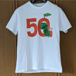 グラニフ(Design Tshirts Store graniph)のはらぺこあおむし　グラニフ　半袖Tシャツ　50周年記念　エリックカール　L 白色(Tシャツ/カットソー(半袖/袖なし))