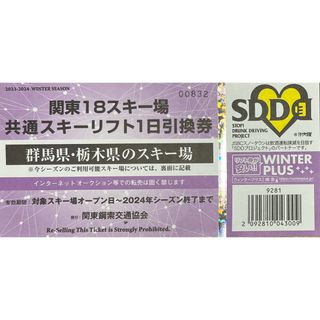 関東18スキー場で使えるリフト１日券(スキー場)