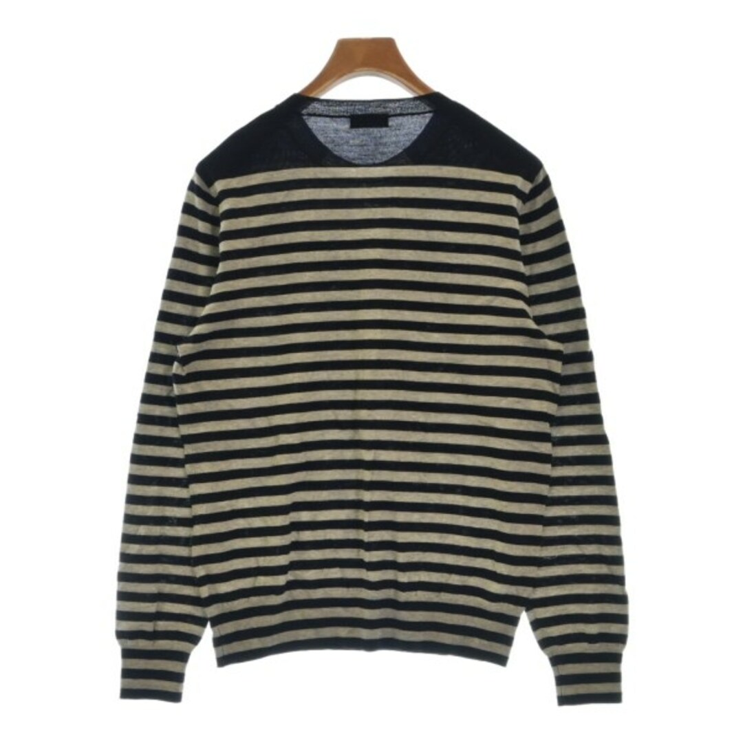 DRIES VAN NOTEN(ドリスヴァンノッテン)のDRIES VAN NOTEN ニット・セーター M 紺xグレー(ボーダー) 【古着】【中古】 メンズのトップス(ニット/セーター)の商品写真